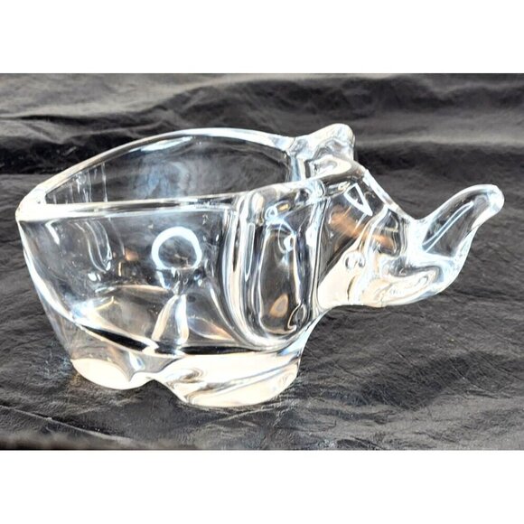 Crystal Clear Glass Elephant Candy Trinket Dish Bowl 6.25" Collectible  Figurine - Picture 8 of 14